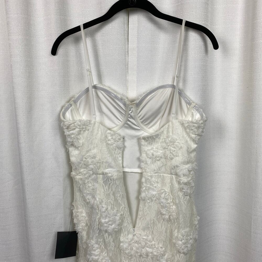 Lulus White Romantic Lace Textured Bodycon Midi Dress Sz.S NWT - Picture 12 of 16
